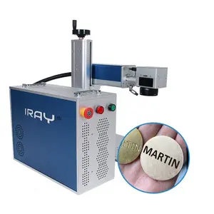 Mesin ukir laser holy penanda serat optik cangkir baja tahan karat 20 watt mesin penanda laser serat