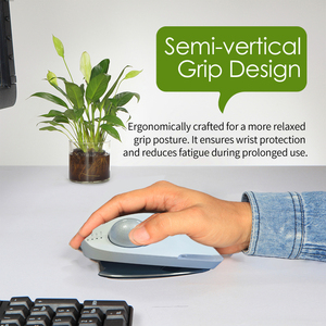 Souris Trackball sans fil <span class=keywords><strong>ZELOTES</strong></span> F33 2.4G RGB Ergonomique Rechargeable avec Contrôle par le Pouce pour PC, Connexion à 3 Appareils - Product Image 2