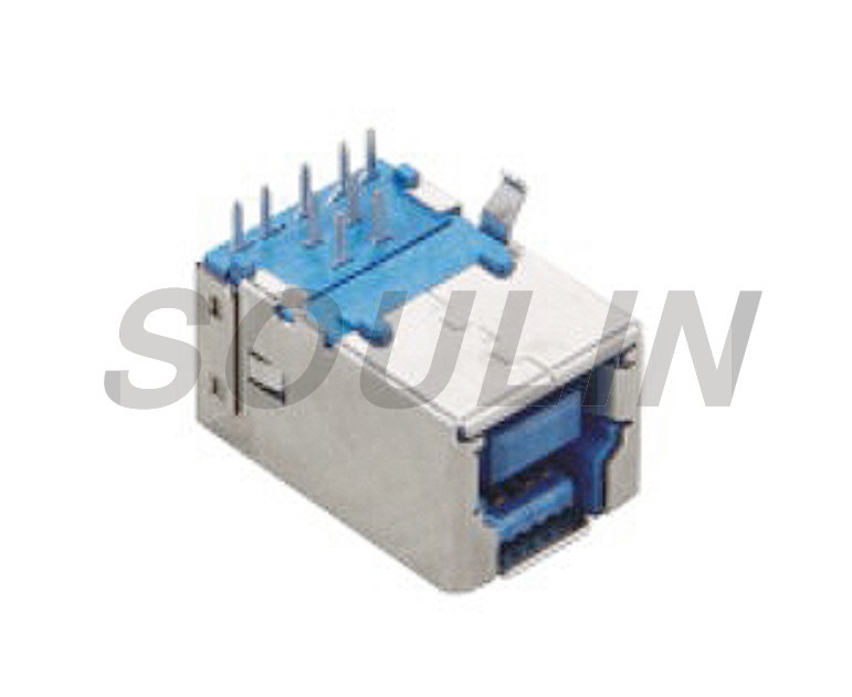 Mini micro femelle à souder A B C type dip 90 degrés prise usb