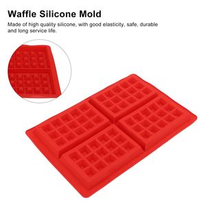 4 Cavities <b>Waffle</b> Mold Muffin Pans Silicone <b>Waffle</b> <b>Maker</b> Baking Tray Mold for <b>Waffle</b> Cake Chocolate Craft Candy Soap Baking - Product Image 4