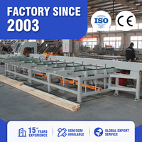 Scie à découper automatique pour bois SF6060S avec table d'alimentation de 6 m, alimentation servo PLC Europe, épaisseur de coupe de 10 à 150 mm, CE ISO9001