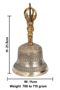 Cloche Dorje en Laiton Artisanale pour la Méditation, les Rituels, les Cérémonies Spirituelles et la Décoration Intérieure - Product Image 6