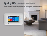 SMARSECUR TY-106 Système d'alarme domestique WiFi GSM à écran tactile IPS, grand écran tactile, système d'alarme de sécurité sans fil intelligent Tuya