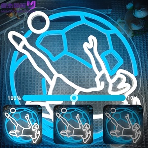 Luz de Neón Personalizable <span class=keywords><strong>con</strong></span> Diseño de Balón de Fútbol para Negocios y Hogar - Iluminación de Neón RGB Multicolor de Alto Brillo <span class=keywords><strong>con</strong></span> Control Remoto para Crear Ambiente - Product Image 3