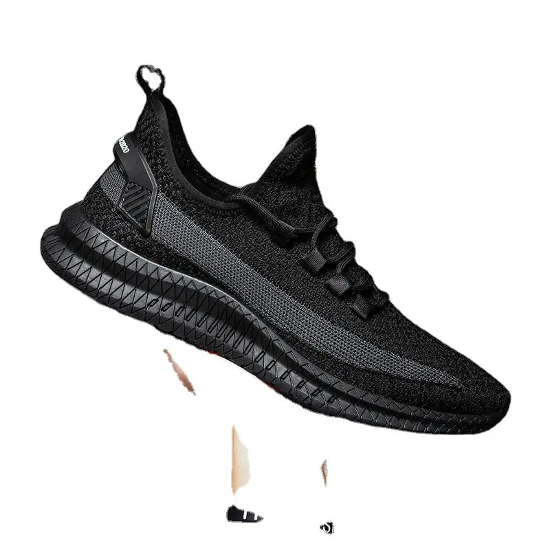 2022 new men's shoes summer breathable flying knit casual sports shoes for men