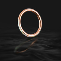 Cincin hidung titanium alloy F136 gaya Eropa dan Amerika, anting-anting, aksesori hidung multifungsi, tanpa sambungan.