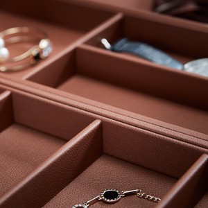 Cooper Vanca Drawer Organizer Leather <b>Storage</b> <b>Basket</b> <b>Rectangular</b> Expandable Telescopic Pull Out For Bedroom Cabinets - Product Image 2