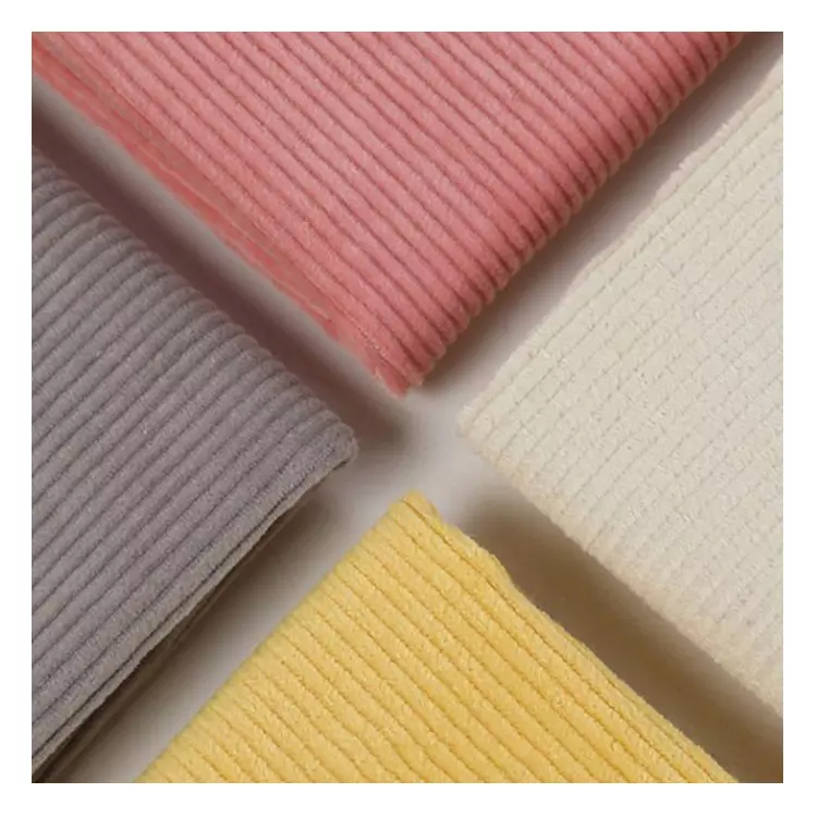 Индивидуальный однотонный нейлоновый полиэфирный материал, окрашенная Вельветовая рубашка, ткань оптом для одежды, пальто, брюк