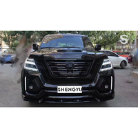 Vente chaude auto corps systèmes pour Nissan Patrol Y62 16-19 avant pare-chocs arrière assemblée avec grille sourcils brouillard lampes petit capot
