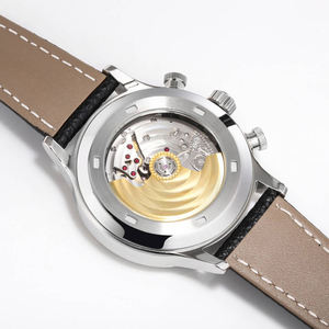 Reloj Mecánico Unisex de Lujo con Correa de Cuero y Caja de Acero Inoxidable, Diseño Homenaje al Tiempo Universal, Múltiples Compras - Product Image 5