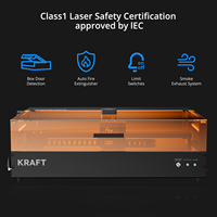 Nouvelle machine de gravure et de découpe au laser à diode K2 20W, double laser IR 1,2W, bois, MDF, acrylique, pierre, caoutchouc, métal, haute précision, sécurité renforcée