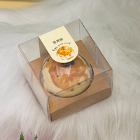 Boîte d'emballage alimentaire pliable jetable avec logo personnalisé Su-Pack FP003, en PET de qualité alimentaire, épaisseur 0,3 mm, transparente, pour pâtisserie
