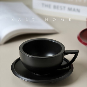 Ensemble <span class=keywords><strong>tasse</strong></span> et soucoupe <span class=keywords><strong>en</strong></span> céramique de <span class=keywords><strong>terre</strong></span> <span class=keywords><strong>cuite</strong></span> Zetian, spécifiques <span class=keywords><strong>à</strong></span> la compétition, épaissis pour l'art du latte, compatibles lave-vaisselle et micro-ondes - Product Image 3
