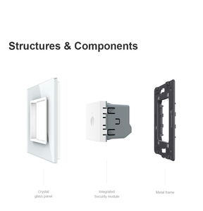 LIVOLO Interrupteur mural intelligent EU 2 gangs 1 voie 10A avec cadre en verre, module PC, commande à <span class=keywords><strong>distance</strong></span> de l'éclairage par un seul fil pour la maison intelligente - Product Image 5