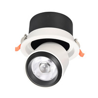 Moderne Couloir Couloir Plafond Noir Encastré Tête Mobile Spot Éclairage