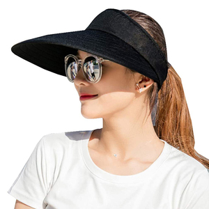 Sun Visor <strong>Hats</strong> <strong>Women</strong> Large Brim <strong>Summer</strong> UV Protection Beach Custom Sun Visor Cap - Product Image 1