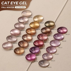 เจลทาเล็บยูวีแบบตาแมว 24 สี ติดทนนาน ปลอดสารพิษ เป็นมิตรกับสิ่งแวดล้อม รุ่นใหม่ล่าสุดปี 2025 สำหรับฤดูใบไม้ร่วงและฤดูหนาว ทำเองได้ - Product Image 1