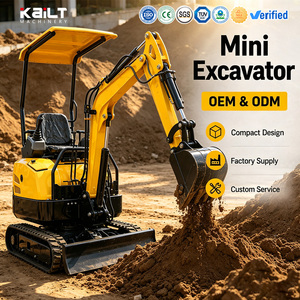 Mini-excavatrice compacte de 1,6 tonne, machine hydraulique à rotation zéro pour travaux de terrassement - Product Image 3