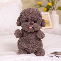 Vente en gros de peluche chiot mignon et moelleux, poupée adorable câlin, bichon frisé, peluche douce pour enfants, cadeaux