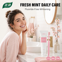 Dentifrice blanchissant naturel à l'huile de coco OEM ODM, saveur, taille, logo et emballage personnalisés, prix d'usine, marque privée