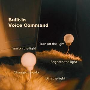 Lámpara Lunar LED, Luz Nocturna con Activación por Voz, 3 Temporizadores, 3 Colores Atenuables, Luz Decorativa Inteligente, Lámpara de Noche - Product Image 4