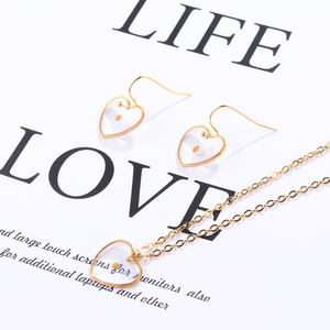 Set di orecchini e collana di gioielli personalizzati con semi di senape Set di gioielli in acciaio inossidabile per donna - Product Image 6