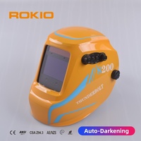 Casque de soudage à obscurcissement automatique alimenté par batterie solaire/lithium, personnalisable OEM/ODM, vente en gros d'usine, expédition en vrac