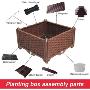 เตียงในสวนยกสูงพลาสติก<span class=keywords><strong>น้ำ</strong></span>หนักเบาพกพาได้อเนกประสงค์ดีไซน์กล่องเก็บ<span class=keywords><strong>น้ำ</strong></span>สำหรับปลูกต้นไม้กลางแจ้งในบ้านประหยัดพื้นที่ - Product Image 3