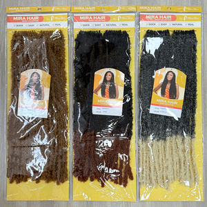 Fábrica al por mayor 24 pulgadas desgastado mariposa Locs encantos ganchillo pelo Trenzas Postizas Mujer ganchillo pelo Nu Locs Naturel - Product Image 2