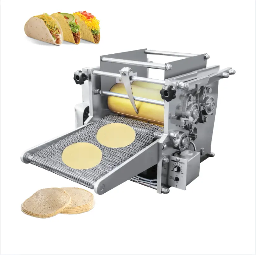 Maschine De Fabrication De Automatisches Frühstück Tortilla Pizza Taco Wrapper Wrap Crisp Forming Press Burrito Maker Making Machine