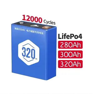 Grade A Hithium 320AH 12,000 cycle life 3.2V 310Ah 280Ah 300Ah lifepo4 Ltihium Ion cell home solar storage 48V battery pack