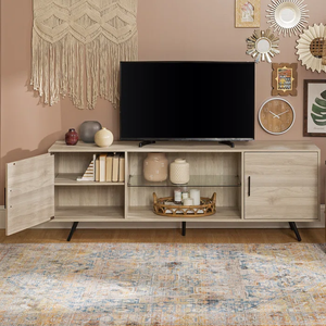 Bán buôn gỗ phong cách TV đứng với chân kim loại nổi TV tủ cho cho TV lên đến 80" - Product Image 5