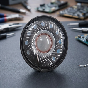 UTL Circular Speaker Component for Headset with Inner Magnet Soldering Mounting 40mm Diameter Black <b>Frame</b> 40x7.0mm Voltage Range - Product Image 2