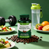 Extracto de Café Verde Premium con 50% de Ácidos Clorogénicos para la Pérdida de Peso Natural, Suplementos Quemagrasas