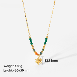 हस्तनिर्मित स्टेनलेस स्टील 18k सोने की प्लेटेड पंक शैली महिलाओं के पेलेंट हार - Product Image 3