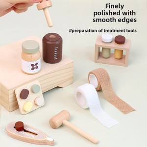 Juego de Juguetes de Madera Educativos <span class=keywords><strong>para</strong></span> Jugar al Doctor, Estetoscopio de Madera, Kit Médico, Herramientas de Dentista, <span class=keywords><strong>Regalo</strong></span> <span class=keywords><strong>Perfecto</strong></span> <span class=keywords><strong>para</strong></span> Bebés, Niños y Niñas - Product Image 3