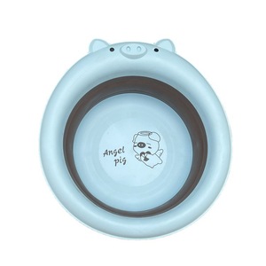 Angel Pig – lavabo pliable pour bébé, bassin en plastique portable, multifonction, pour voyage en plein air, de 0 à 12 mois, couleurs mélangées - Product Image 5