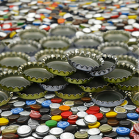 Vente en gros de capsules métalliques de qualité supérieure de 26 mm pour bouteilles de bière et de soda, capsule à vis noire