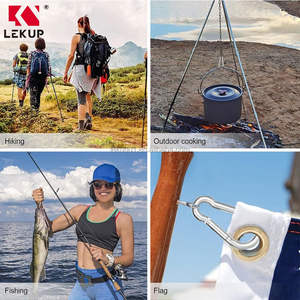 En stock, capacité de charge de 290 lb, mousqueton en acier inoxydable 304, porte-clés, crochet robuste, mousqueton à ressort en acier inoxydable - Product Image 6