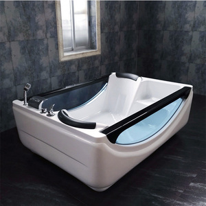AOWO <span class=keywords><strong>Spa</strong></span> moderne <span class=keywords><strong>Massage</strong></span> Yakuzzi jacuzzi Portable douche pour deux personnes <span class=keywords><strong>Couple</strong></span> maison hôtel salle de bain bain à remous - Product Image 2