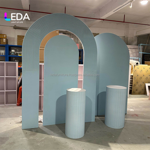 Fondo de PVC Acrílico Azul para Bodas LEDA, Decoración para Arreglos de Boda, Fondo de Pared con Arco para Fiestas - Product Image 3