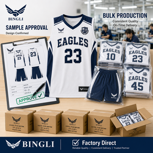 Maglie per Squadre Scolastiche per Bambini, Sublimazione Completa, Blu Navy e Bianco, Stemma Scolastico Personalizzato, Logo, Nome e Numero Inclusi, 100% Poliestere, Asciugatura Rapida - Product Image 6