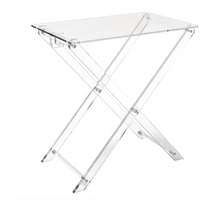 Klarer Acryl Klapptisch Snack Tabletts Klarer Acryl Faltbarer Snack Tisch Steht isch
