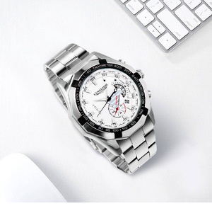 Hot Sale LANGLISHI New Fashion Quarzuhr für Herren 3 Nadel Leuchtendes Edelstahl armband Wasserdichter Kalender Datum Herren uhr - Product Image 3