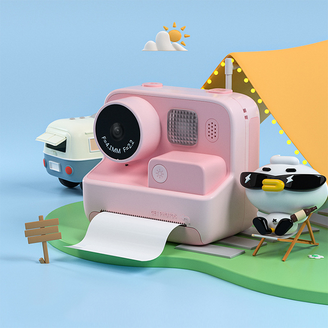Kids Instant Print Camera With Thermal Printing Paper 1080P Children Print Camera