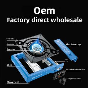 Réchaud à gaz de camping portable au butane métallique portable à commande manuelle pour l'extérieur pour la randonnée - Product Image 5