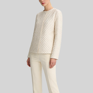 <span class=keywords><strong>Veste</strong></span> Courte <span class=keywords><strong>Femme</strong></span> Tendance de Haute Qualité à Manches Longues pour Printemps Automne – Manteau Couleur Unie Style Minimaliste Vêtement d'Extérieur Modeste - Product Image 1