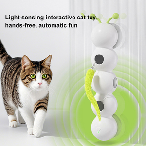 Juguete Interactivo para Gatos con Forma de Oruga, Simulación de Trayectoria Biológica, Juguete Inteligente con Plumas y Ventosa, Tendencia <span class=keywords><strong>2026</strong></span> - Product Image 3