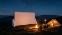 Écran de projection gonflable extérieur EJIA EJ-PM résistant aux intempéries et aux chocs, avec chaise gonflable – Offre Spéciale