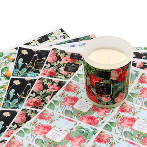 Tùy chỉnh in nến không thấm nước Jar etiquetas kim loại tỏa sáng lá vàng sang trọng nến thơm nhãn - Product Image 5